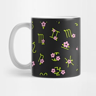 Floral Zodiac  Pattern Mug